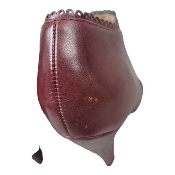 DOLCE NOME Inside Zip Ankle Booties in‎ Burgundy - Picture 14 of 14